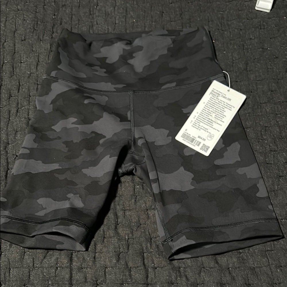 Lululemon wunder train shorts.  Black camo